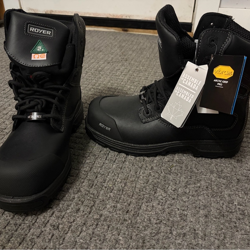 Royer Black Work Boots